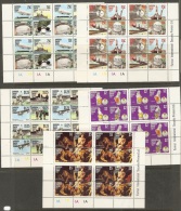 BARBUDA - 1977 SPECIAL EVENTS BLOCKS OF 4 SETS MNH** (CORNER BLOCKS)  SG 363-382 Sc 318-322 - Barbuda (...-1981)