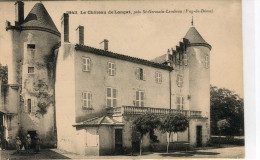 CPA 63 PRES DE ST GERMAIN LEMBRON LE CHATEAU DE LONGAT 1931 - Saint Germain Lembron