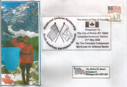 USA-CANADA. Bi-national Defense Partnership (North American Aerospace) Enveloppe Souvenir, Rome. New-York - Cartas & Documentos