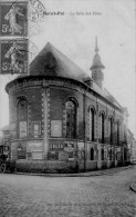 62  SAINT POL SUR TERNOISE  PAS DE CALAIS  -  SALLE  DES  FETES  PUBLICITE  CHOCOLAT  IBLED  -  CPA  N/B  9x14 BE - Saint Pol Sur Ternoise