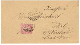 1872. LETTRE.de . BERN. Pour . WEISBACH. - Covers & Documents