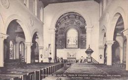 Maryland Baltimore Interior Of Old Saint Pauls Church - Baltimore