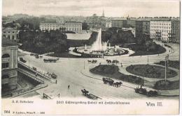 AK Wien K.K. Belvedere Fürst Schwarzenberg-Palais Mit Hochstrahlbrunnen Wien III. Echt Gelaufen 17.?.07 - Belvédère