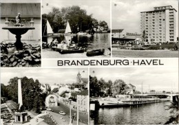 AK Brandenburg, Fritze Bollmann, Hochhaus Brielower Straße, Ehrenmal, Gel, 1978 - Brandenburg