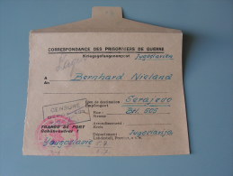 == Jugoslawien Cenzure Krieg 1947 Nach Holland - Cartas & Documentos