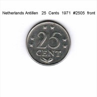 NETHERLAND ANTILLES   25  CENTS  1971  (KM # 11) - Antilles Néerlandaises