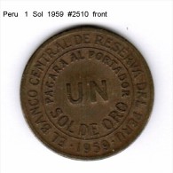 PERU    1  SOL  1959  (KM # 222) - Pérou