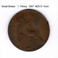 GREAT BRITAIN    1  PENNY  1907  (KM # 744.2) - D. 1 Penny