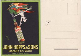 MAZARA DEL VALLO  /  Cartolina Pubblicitaria " JOHN HOPPS & SONS " - Mazara Del Vallo