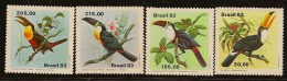 BRASIL1983 Toucans Set SG 2015/18 UNHM EO21 - Unused Stamps