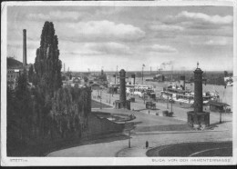 Stettin SZCZECIN Blick Von Der Hakenterrasse Schiff Hafen 16.7.1933 Straßenbahn Tramway - Pommern