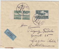 1937 Czechoslovakia Airmail Letter, Cover Sent To Germany. (J01076) - Poste Aérienne