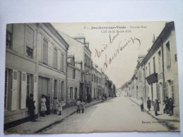 JONCHERY-sur-VESLE  (Marne)  :   Grande Rue  -  Café De La  BOULE  D'OR  -  Belle Animation  - Jonchery-sur-Vesle