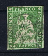 Switserland/Schweiz:  1854 Yv 30 Vert - Gebraucht
