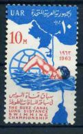 1963 Egitto, Mondiali Nuoto Sulla Lunga Distanza, Serie Completa Nuova (**) - Unused Stamps