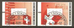 Zu 19-20 / Mi 15-16 Obl. 1er Jour Demi-lune BERN 1 SCHANZENPOST - Automatic Stamps