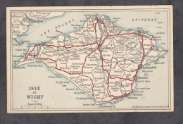 CPA Map - ISLE Of WIGHT - Yarmouth , Newport , Ryde , Sandown , Ventnor , Cowes , Calbourne , Ashey , Northwoord , ... - Other & Unclassified