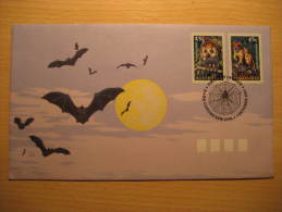 Dark Corner 1997 Spider Web Cobweb Spiders Insect Insects Bat Bats Owl Quoll Fdc Cover Australia - Spiders