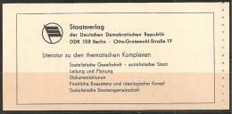 DDR - MARKENHEFTRÜCKEN 1972/73 - Markenheftchen
