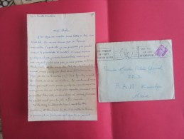 1948 Lettre D´Amour "enflammée "Hyéres>1er Maître Pilote Gouel Base Aérienne Navale (B.A.N KOUIBGA Maroc OMEC RBV - Brieven En Documenten