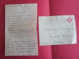 1949 Lettre D´Amour "enflammée "Hyéres>1er Maître Pilote Gouel Base Aérienne Navale (B.A.N ) KOUIBGA Maroc OMEC RBV - Brieven En Documenten