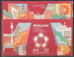 DDR - MARKENHEFTDECKEL & RÜCKEN 1973 - Booklets