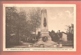 Andernos Les Bains   Monument Aux Morts - Oorlogsmonumenten