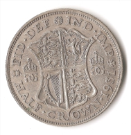 GRANDE-BRETAGNE  1/2 CROWN  1931  ARGENT - K. 1/2 Crown