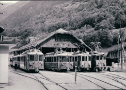 Chemin De Fer Sernftalbahn, Train à Engi-Vorderdorf, Photo 1967 BVA Se TB 87.4 - Engi