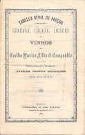 Porto - Gaia - Tabela Geral De Preços - Vinho. Portugal (4 Scans) - Portugal