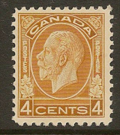 CANADA 1932 KGV 4c Yellow-brown SG 258 HM CR1 - Nuevos