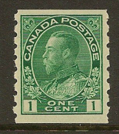 CANADA 1912 KGV 1c Coil Imperf X P8 SG 219 HM #GK1 - Unused Stamps