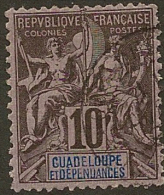 GUADELOUPE 1892 10c Tablet SG 39 U YZ173 - Used Stamps