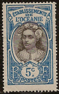 OCEANIC SETTLEMENTS 1913 5c Woman SG 46 HM YZ311 - Nuovi