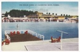 USA, CLEARWATER BEACH FL, $300,000 BOAT MARINA, 1950s Vintage Florida Postcard ~BOATING~ YACHTING  [4034] - Clearwater