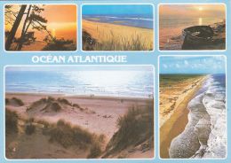 Cp , RÉGIONS , AQUITAINE , Océan Atlantique , Vu Du Ciel , Multi-Vues - Aquitaine