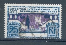 VARIÉTÉS FRANCE 1924 / 1925 N° 213 EXPOSITION ARTS DÉCORATIFS DOS CHARNIÈRES  OBLITÉRÉ - Usati