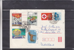 Chevaux - Croix Rouge - Karaté - Carting - Bateaux - Boîte Aux Lettres - Hongrie - Lettre De 1985 - Storia Postale