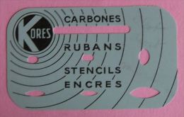 KORES CARBONES RUBANS STENCILS ENCRES - FORME PLASTIFIEE - DIMENSIONS : 8,8 Cm X 5,3 Cm - Otros & Sin Clasificación