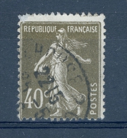 VARIÉTÉS FRANCE 1924 / 26  N° 193  TYPE 1  SEMEUSE 40 C  OBLITÉRÉ  DOS CHARNIÈRES - Used Stamps