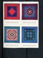 229415741 2001 (XX) SCOTT 3527A POSTFRIS MINT NEVER HINGED - AMISH QUILTS - 3524 FIRST STAMP BLOCK - Andere & Zonder Classificatie