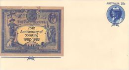 AUSTRALIA 1982  75TH ANNIVERSARY OF SCOUTING POSTAL STATIONERY MNH - Storia Postale