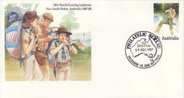 AUSTRALIA 1987  16TH WORLD SCOUTING JAMBOREE POSTAL STATIONERY FDC - Lettres & Documents