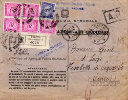 1952 LETTERA  CON ANNULLO PADOVA SUCC. 2 - Portomarken