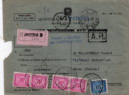 1951 LETTERA  CON ANNULLO PADOVA SUCC. 2 - Postage Due