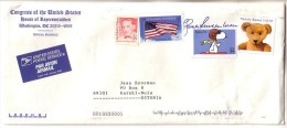 GOOD USA Postal Cover To ESTONIA 2013 - Good Stamped: Peanuts ; Flag ; Teddy Bear - Storia Postale