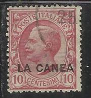 LA CANEA 1907 - 1912  ITALY OVERPRINTED SOPRASTAMPATO D´ ITALIA 10 CENT. USED TIMBRATO - La Canea