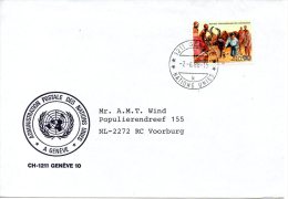 ONU GENEVE. N°168 Sur Enveloppe 1er Jour (FDC) De 1988. Les Volontaires De L'ONU/Vache. - Vaches