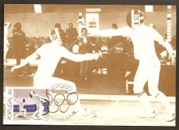 Portugal Sports Escrime Carte Maximum 1991 Fencing Maxicard Card - Maximumkarten (MC)