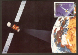 Portugal Europa CEPT 1991 Space Carte Maximum Portugal Europa CEPT Maxicard - Europe